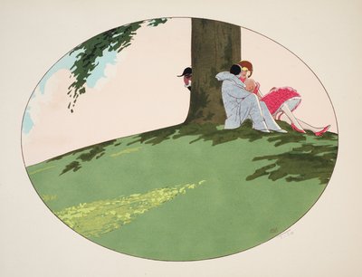 Die fünf Sinne - Das Gehör, Das Sehen, Der Geruch, Der Tastsinn und Der Geschmack, veröffentlicht in Paris, 1925 von Ettore Tito